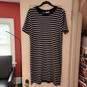Gap Factory Striped Cotton Blend Mid Length Dress Size XL